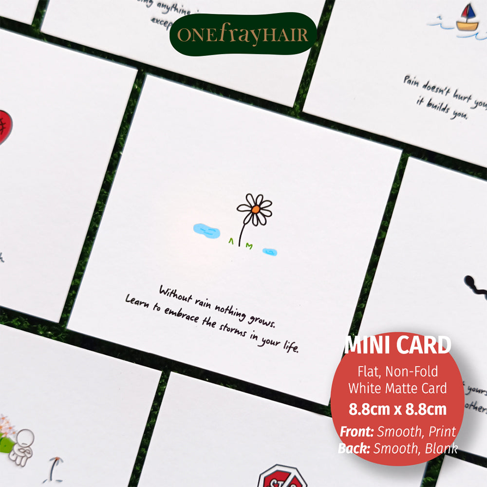 Minimalist Doodles Motivational Mini Cards